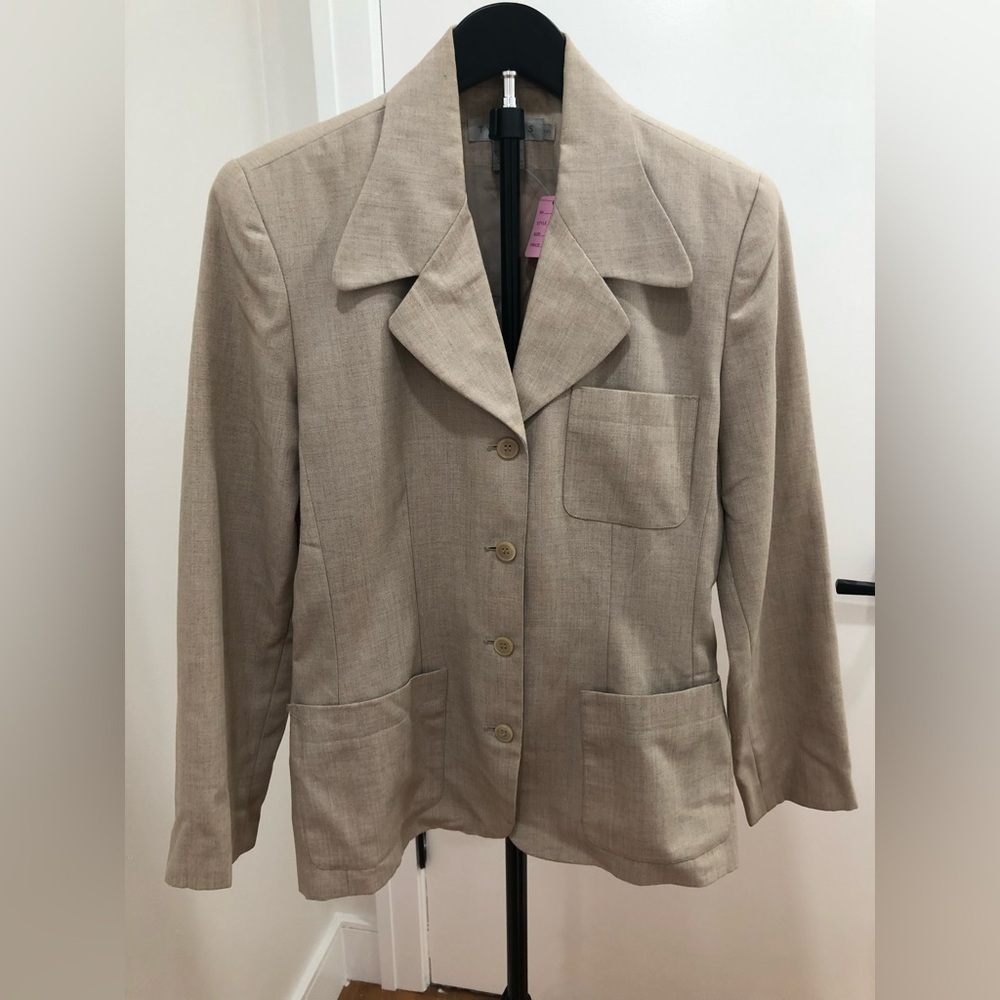 522. Vintage Tweeds Light Tan Women's Blazer